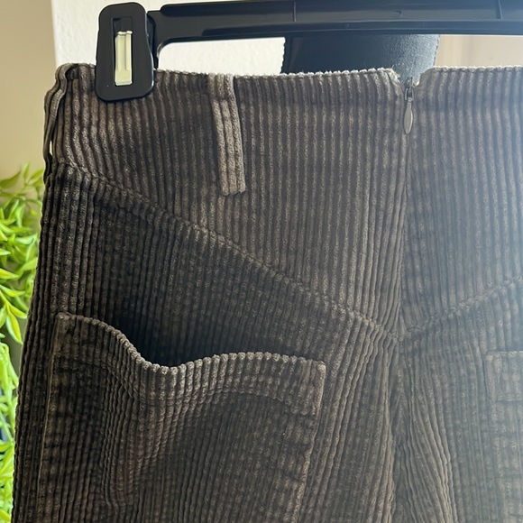 Army green cropped corduroy pants - Picture 4 of 4